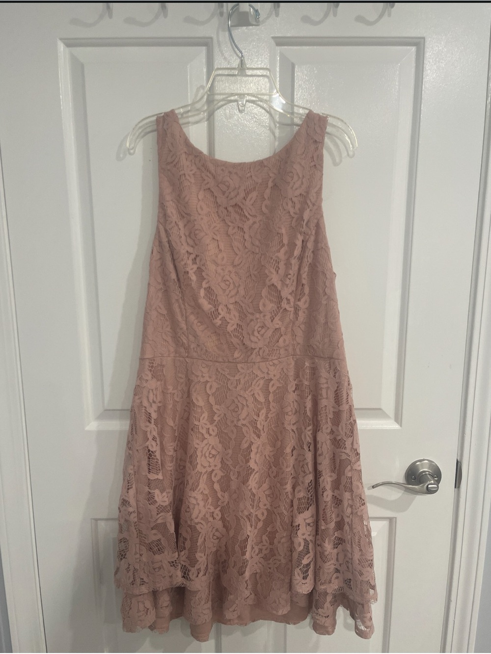 Speechless Mauve Pink Lace Fit & Flare Dress